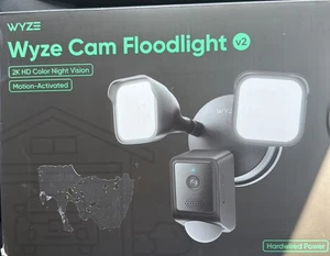Wyze Fils 2K HD Projecteur de vision nocturne v2 Mouvement LED activée, noir