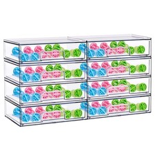 Sorbus Stackable Acrylic Storage Drawers, Clear Plastic Organizer Bins