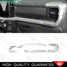 Para Ford F150 21-2026 Plata Mate Consola Media Salpicadero Panel Tira Borde 3*