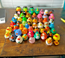 Large Lot of Rubber Ducks Jeep Mixed Themes Holiday Animals Characters 52 Pieces