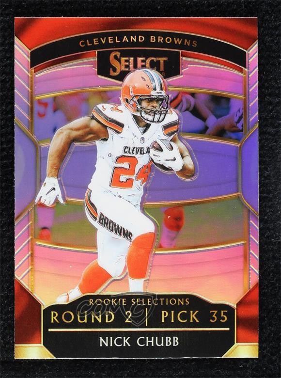 2018 Panini Select Rookie Selections Silver Prizm Nick Chubb #RS-23 7zf