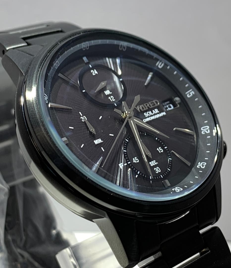 OZOZSEIKO SOLAR CHRONOGRAPH ブラック Seiko Solar Ninja Chronograph