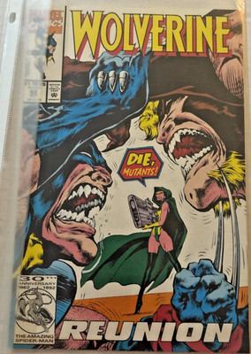 Marvel Wolverine Reunion Comic 1992 Issue Marvel Comics X-Men Free Ship