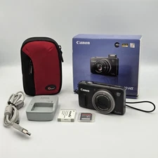 Canon PowerShot SX260 HS Digital Camera 12.1MP ~ Black W/ Battery, Charger, Case