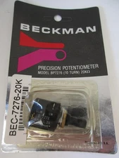 BECKMAN 7276 Multi 10-TURN POTENTIOMETER 20K or 50K Ohms Pot Shaft NEW