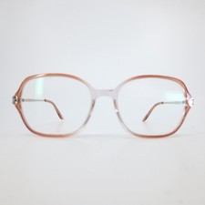 Gloria Vanderbilt Zyloware 774 Peach Silver Oversized Eyeglass Frames 54-16-135