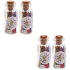 4 Sets Doll House Bottled Crayons Miniature Colorful Crayons Models Ornaments
