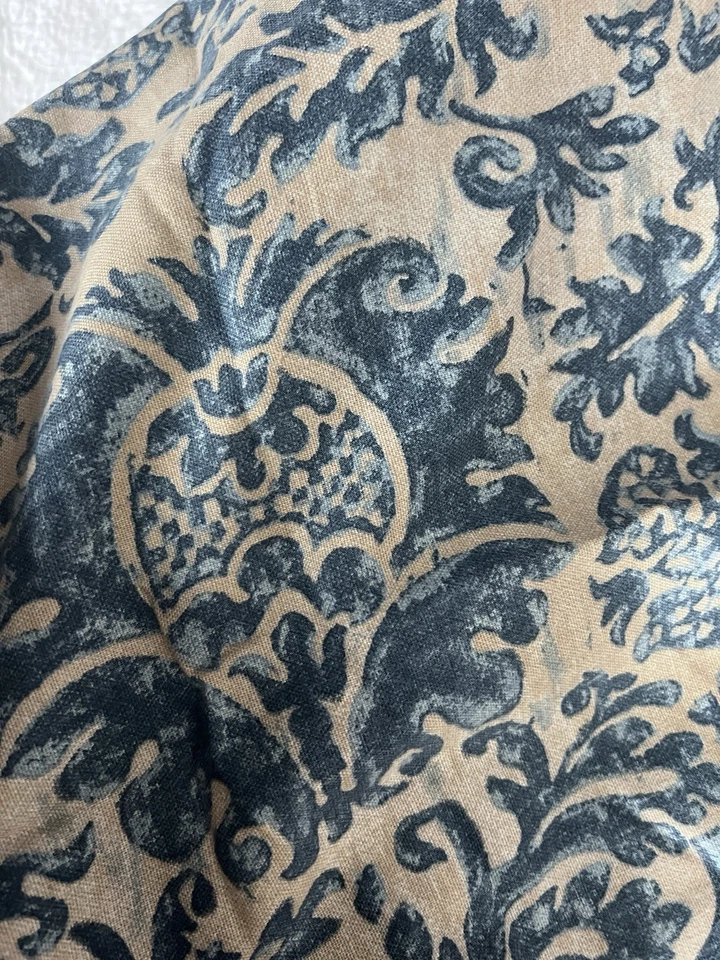 Conjunto de 2 fronhas Ralph Lauren azul damasco 100% algodão feitas na Itália - Imagem 4 de 4