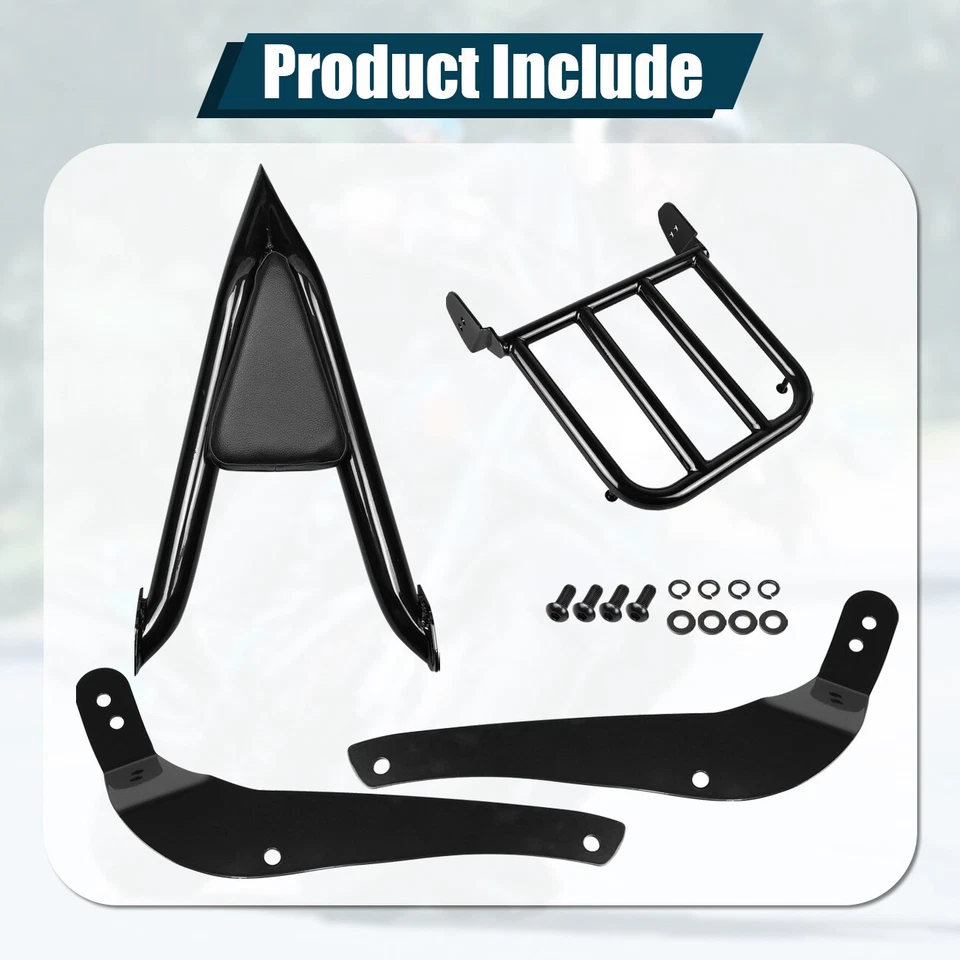 Rear Sissy Bar Backrest Pad Luggage Rack For Suzuki Boulevard C50/VL800 2005-12 Foto 2 de 4