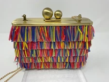 Olga Berg Carlita Carnivale Clutch In Multi ~ NWT