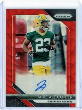 * JAIRE ALEXANDER * 2018 PRIZM RED WAVE REFRACTOR AUTO RC # 199
