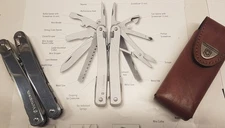 Victorinox SwissTool Spirit X with Brown Leather Pouch -      New without box