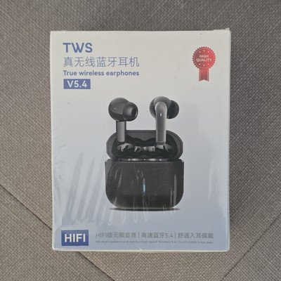 TWS V5.4 True Wireless Bluetooth In-Ear Earphones Double Touch Control Black