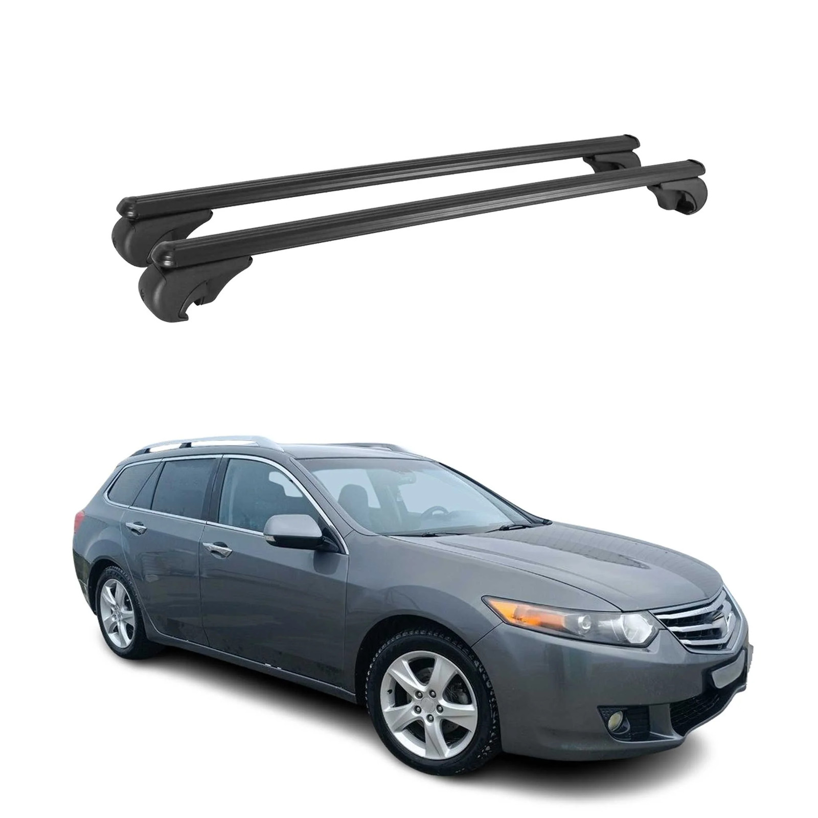 Barres de toit en aluminium noir pour Honda Accord Break 1998-2002