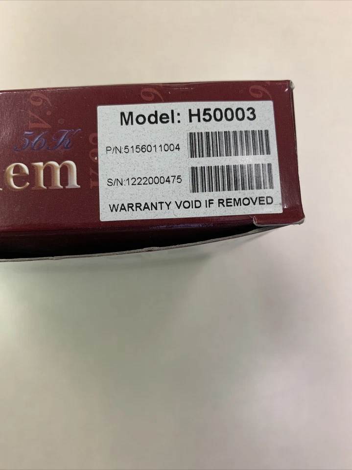 668 - NEW IN BOX !!! DATA FAX MODEM / H50003 / 1222000475 - Image 2 of 3