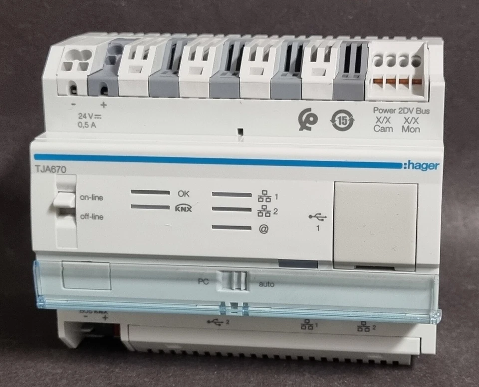 Hager TJA670 domovea basic mit easy und IoT KNX IP Gateway EIB Server - Bild 1 von 1