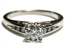 GIA D I1 14k white gold .86ct round diamond engagement ring 3.6g estate vintage  — photo 1
