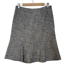 Talbots Womens Tweed Gray Professional Pencil Skirt w Flare Knee Length Size 4
