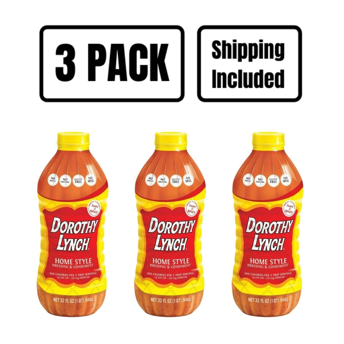 Homestyle Dorothy Lynch Salad Dressing | Pack of 3 | 32 oz | Gluten Free |  Shipp | eBay