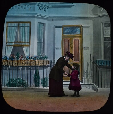 Magic Lantern Slide LITTLE GLORYS MISSION NO3 C1890 PHOTO VICTORIAN STORY SCHAUSPIELER