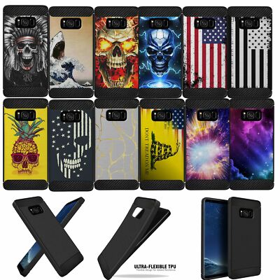For (Samsung Galaxy S8+/ S8 Plus) Shock Case with Grip Texture Flexible TPU