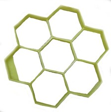 CORTADOR DE GALLETAS HEXAGONAL COSECHA COLMENA ABEJA PEINE MIEL FORMA PANAL EE. UU. PR2144