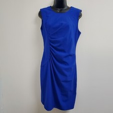 Calvin Klein Dress Women's size 8 Blue Sleeveless Sheath Formal Business Attire