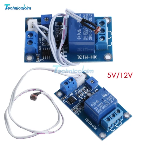 5V/12V XH-M131 Light Control Switch Detection Sensor Photoresistor Relay Module