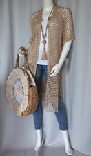 Damen Fransenweste Faux Suede - Ärmellose Westernjacke Boho Style 70er Jahre