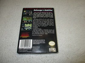 NINTENDO NES NOBUNAGA'S AMBITION KOEI RARE COMPLETE W/ BOX & INSTRUCTIONS
