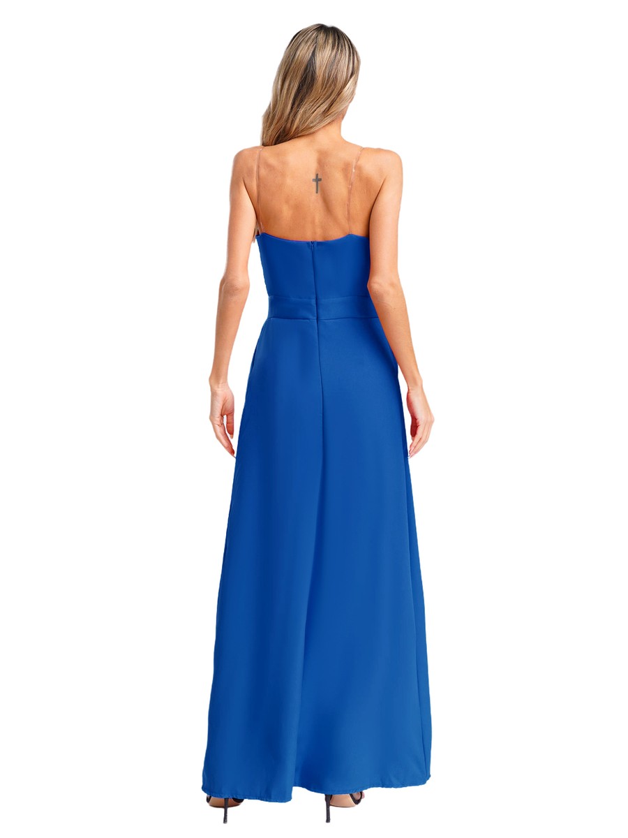 Women Romper Transparent Jumpsuit Banquet Playsuit Spaghetti Strap