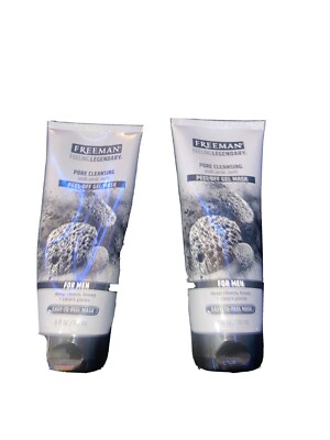 Pore Cleansing Peel-Off Gel Mask For Men, Volcanic Ash 6 fl oz New 2 pack