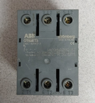 ABB OT63ET3 LOAD BREAK SWITCH 40HP 80A WOW!!