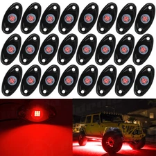 Red LED Rock Lights Underbody Light For Jeep Offroad Truck ATV UTV SUV 4X4 Car