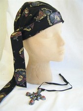 Disney Pirates of the Caribbean Head Wrap Scarf w/Jack's Cross