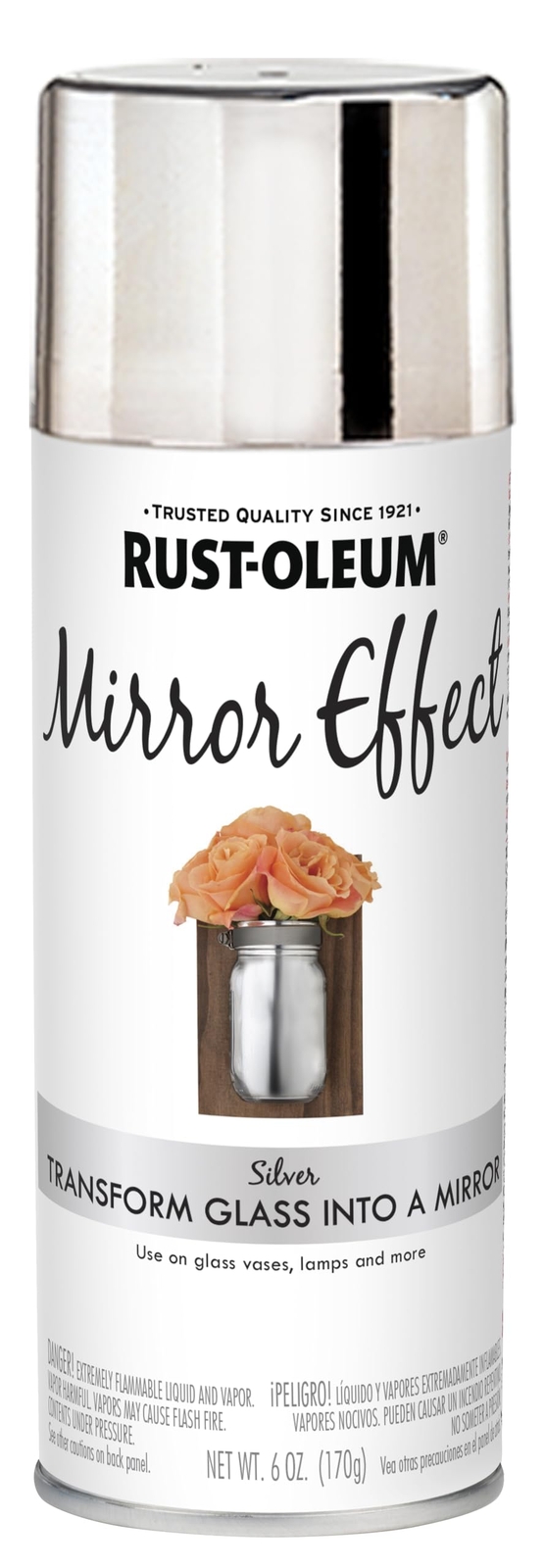 Rust-Oleum 301494 Specialty Mirror Spray, 6 Oz, Silver