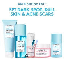 SET 5: SKINTIFIC AM Sunscreen SPF50 PA++++ Dark Spots Dull Skin Acne Anti-Aging