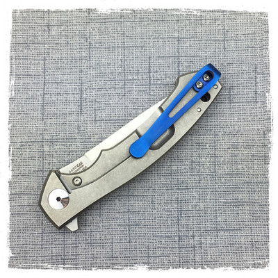 Blue Titanium Deep Carry Pocket Clip Made for ZT0450 Zero Tolerance ZT0456