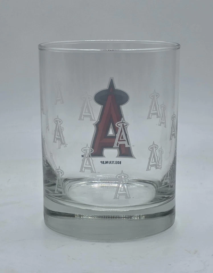 Satin Etch Rocks Glass for Whiskey, Cocktails, Scotch, 14oz (Los Angeles Angels) - Image 3 of 3