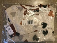 New Carters Girls 1-Piece Hearts Fleece Footie PJs 6-12