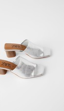 zara feather mules