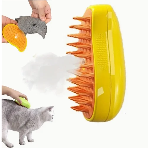 Rechargeable Shedding Hair Spray Hot Steam Easy Pet Grooming Brush for Cat&Dog - Picture 5 of 12