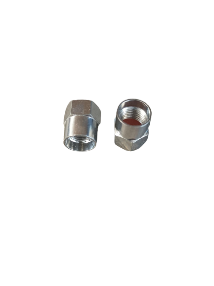 25 x Tyre Valve Dust Caps - Hex Chromium Metal Cap- Car, Van, Bike - Light Duty