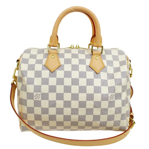 LOUIS VUITTON SPEEDY 25 BANDOULIERE HAND BAG DAMIER AZUR DU4156 N41374  51329 | eBay