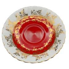 VTG Red Royal Albert Regal Series Saucer for Footed Cup ~ Orphan Saucer Only