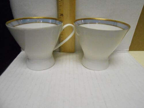Versace Rosenthal IVY LEAVES PASSION Blue Coffee Cup & Saucer Set