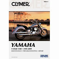 CLYMER 2002-2009 Yamaha XVS1100AT V Star 1100 Silverado MANUAL DE REPARO M281-4 - Imagem 2 de 2