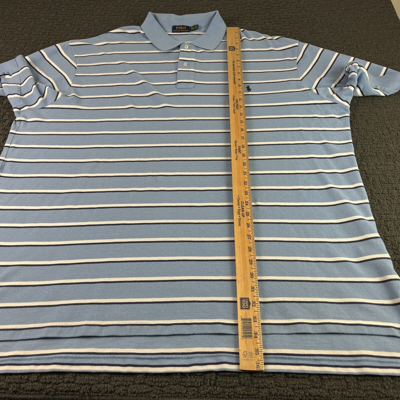 Polo Ralph Lauren Shirt Mens 3XLT Tall Blue Strip… - image 6