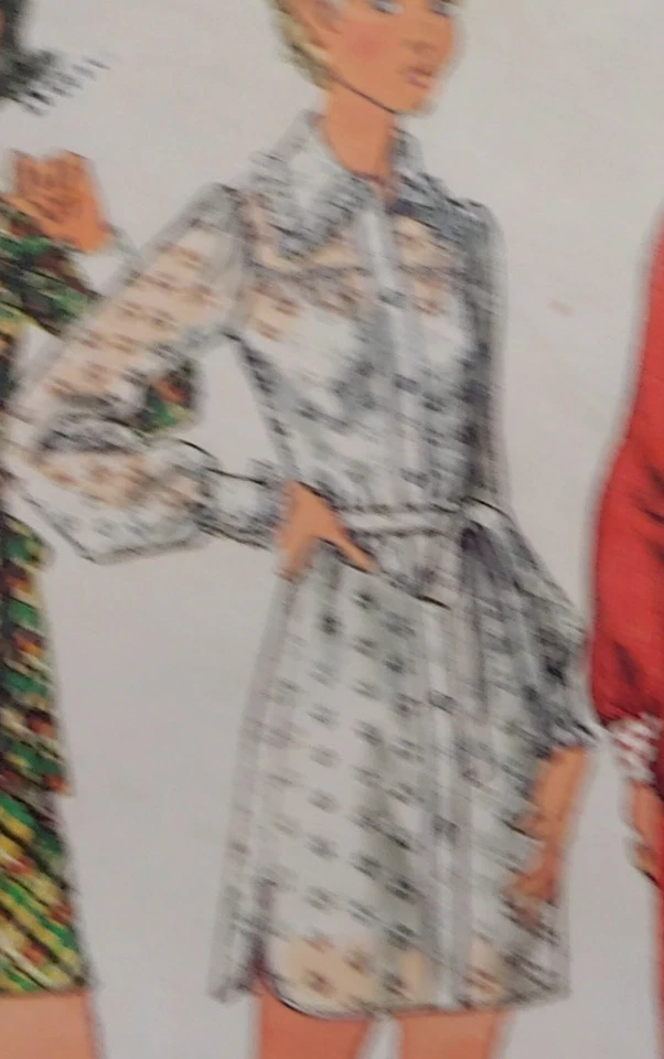 Simplicity 5402 mini dress smock pants Size 12 Bust 34" Waist 26-1/2" Year 1972 - Image 4 of 4