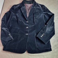 Vintage Kirkland Hall Velvet Blazer Women Size 16 Black Dark Academia Witchycore